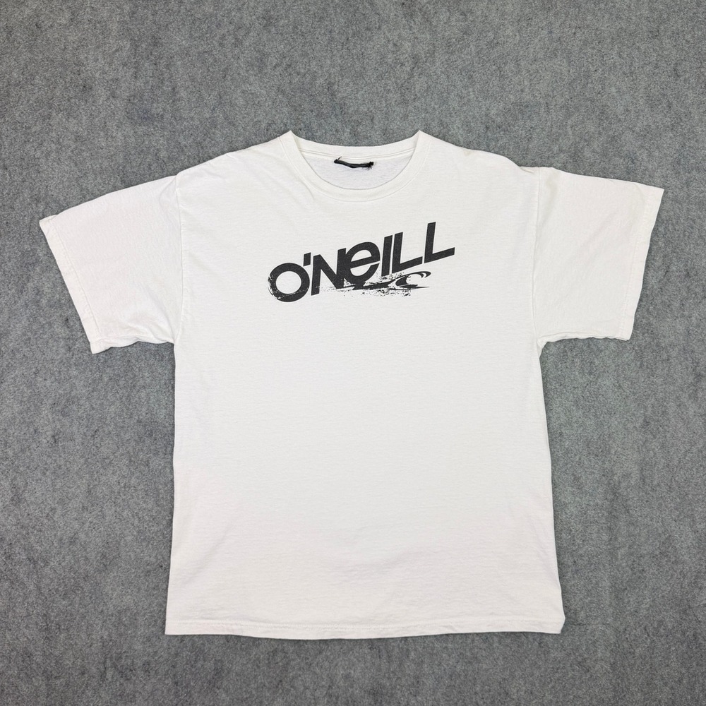 ONeill Vintage Y2K Surf Graphic T-Shirt Mens White Black Logo Tee